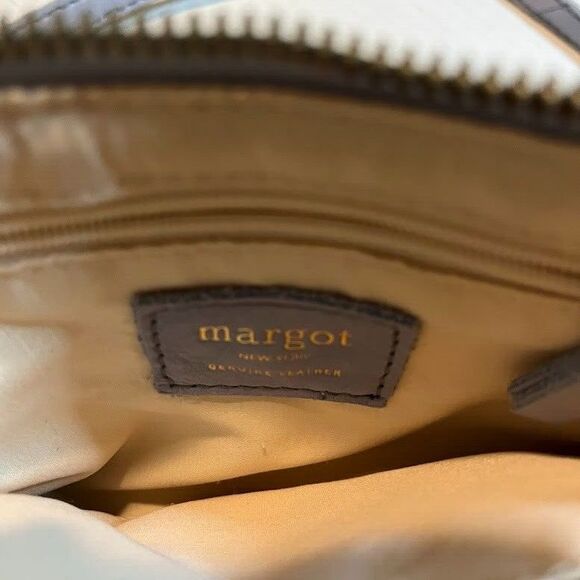 Margot New York Small Crossbody Purse Light Blue Genuine Leather Classic - Picture 5 of 5